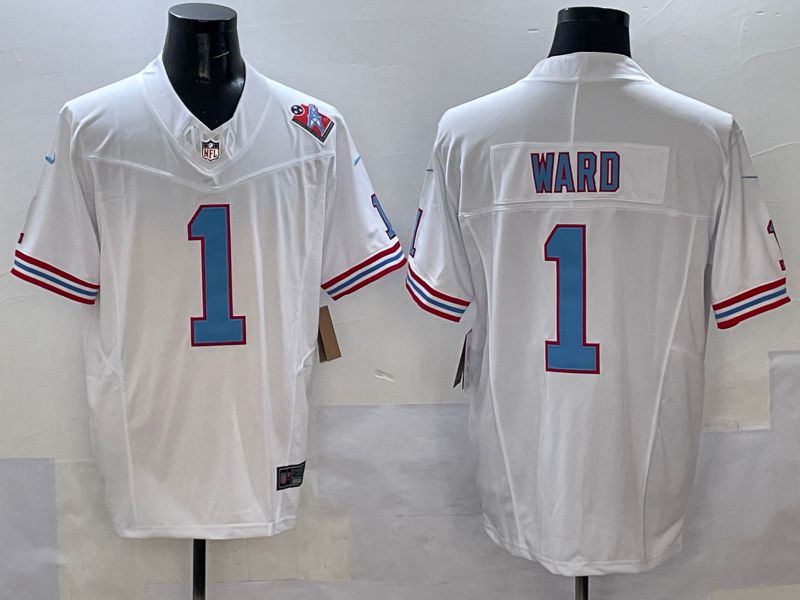 Men Tennessee Titans #1 Ward White Three generations 2025 Nike Limited NFL Jersey style 4->tennessee titans->NFL Jersey
